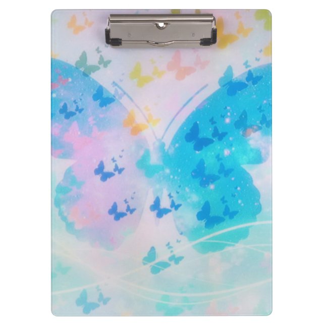 Cloud Butterfly Notebook Clipboard (Front)