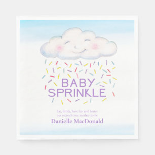 Cloud candy baby sprinkle colourful watercolor art napkin