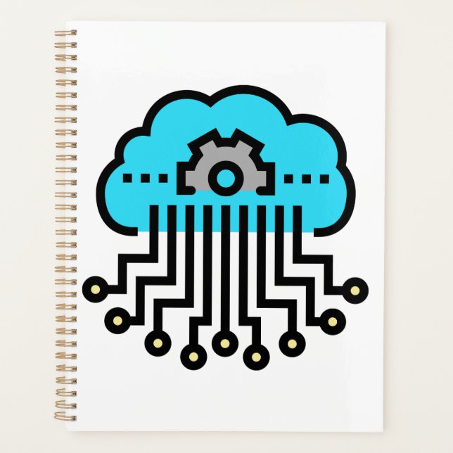 Cloud Computing Network Circuit Gear Tech Planner (Front)