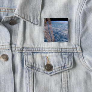 Cloud-Covered Tasman And Coral Seas. 2 Inch Square Button