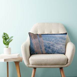 Cloud-Covered Tasman And Coral Seas. Lumbar Pillow