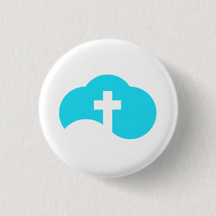 Cloud Cross 1 Inch Round Button
