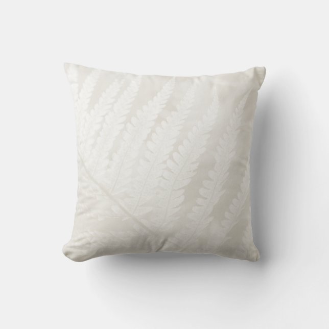 Cloud Dancer Botanic Foliage Throw Pillow (Front)