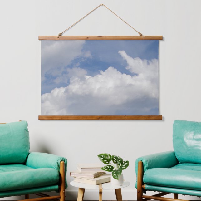 Cloud Dreamer Wood Toppped Wall Tapestry (Living Room)