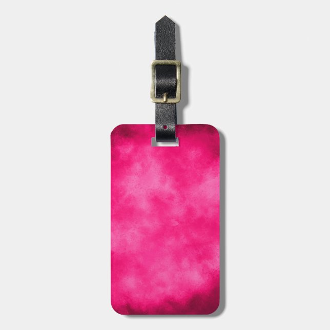 Cloud Effect Magenta Luggage Tag (Front Vertical)
