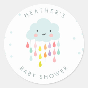 Cloud Envelope seal sticker Baby shower sprinkle