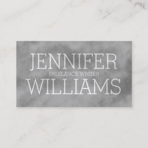 Cloud fog transparent text business card