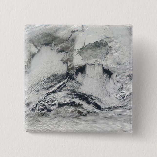 Cloud formation over the Black Sea 2 Inch Square Button (Front)