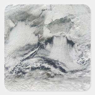 Cloud formation over the Black Sea Square Sticker