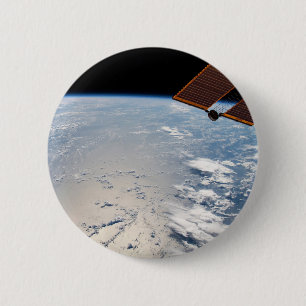 Cloud Formations Surrounding Sunglint Off Pacific 2 Inch Round Button