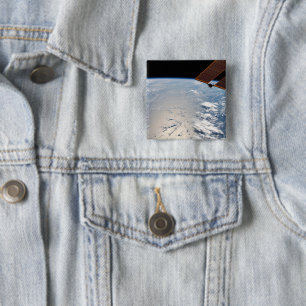 Cloud Formations Surrounding Sunglint Off Pacific 2 Inch Square Button