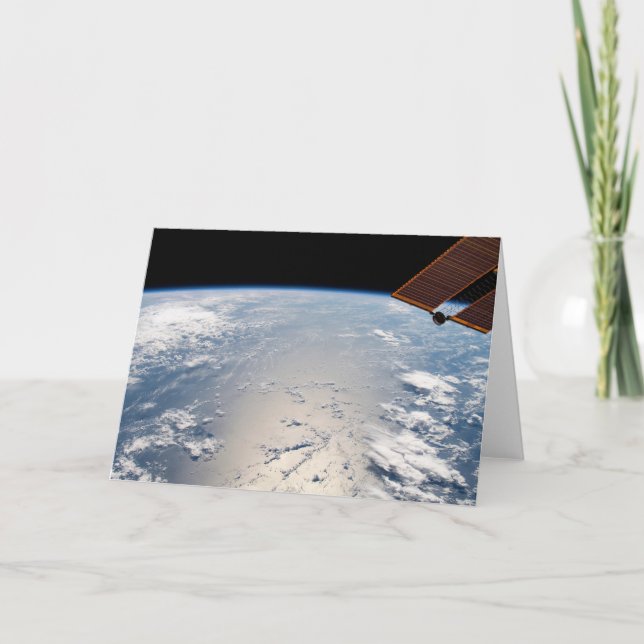 Cloud Formations Surrounding Sunglint Off Pacific Card (Front)