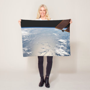 Cloud Formations Surrounding Sunglint Off Pacific Fleece Blanket
