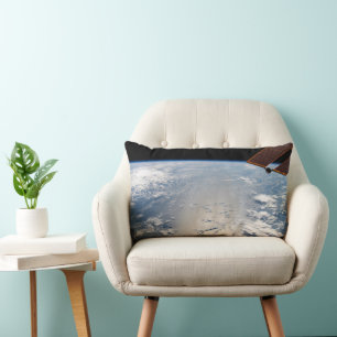 Cloud Formations Surrounding Sunglint Off Pacific Lumbar Pillow