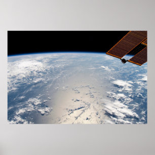 Cloud Formations Surrounding Sunglint Off Pacific Poster