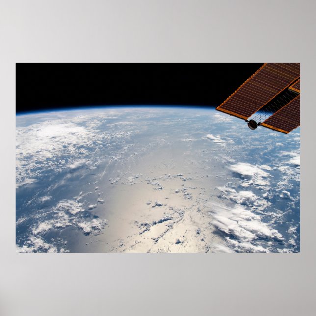 Cloud Formations Surrounding Sunglint Off Pacific Poster (Front)