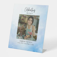 Cloud Funeral Celebration of Life Sign