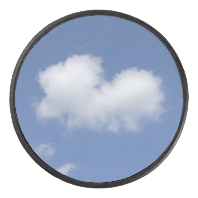 Cloud Heart  Hockey Puck (Front)