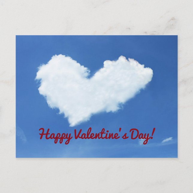 Cloud Heart Holiday Postcard (Front)