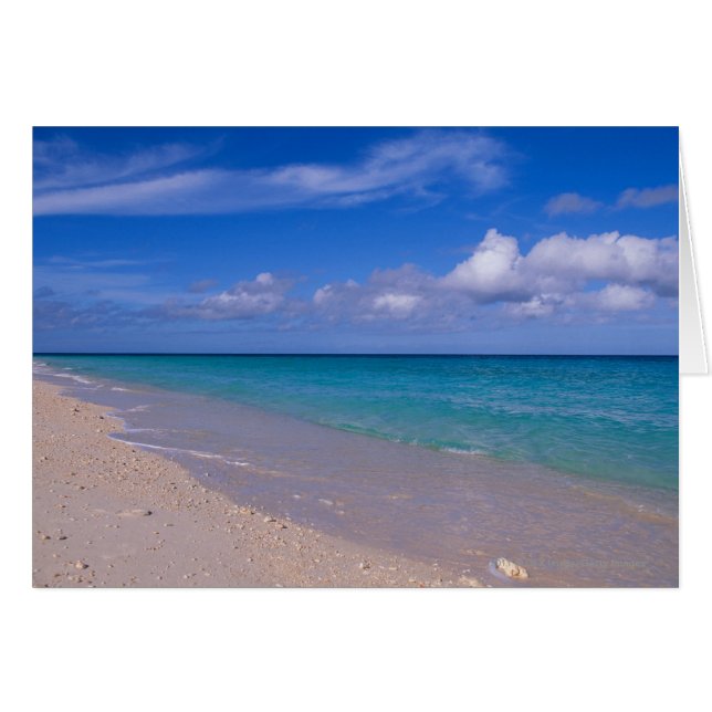 Cloud in blue sky over sandy beach (Front Horizontal)