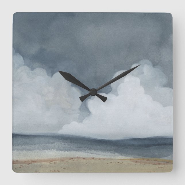 Cloud Landscape Square Wall Clock (Front)