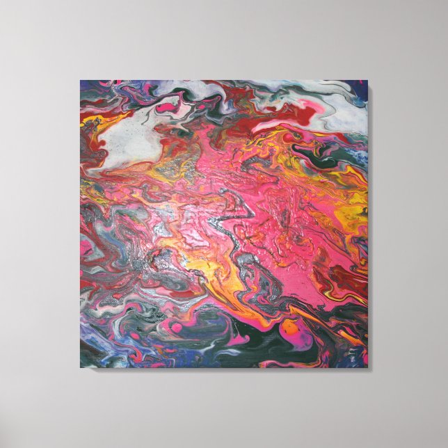 Cloud Lava Swirl Paint Canvas Print (Front)