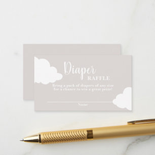 Cloud Minimaliste baby shower Déchets Carte Raffin