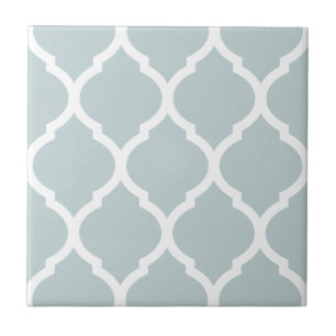 Cloud Moroccan Quatrefoil Patterned Ceramic Tile