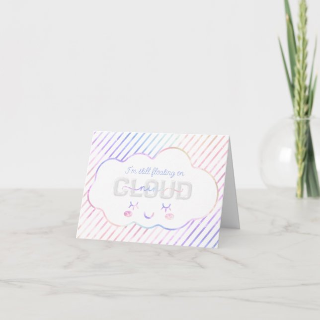 Cloud Neuf 9e Carte de remerciements d'anniversair (Devant)