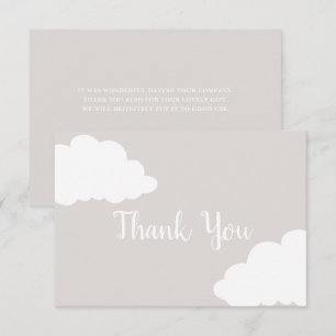 Cloud Neutral Baby Shower Thank You Card
