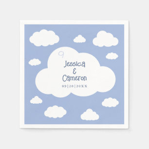 Cloud Nine 9 Cute Whimsical Wedding Party Custom Napkin