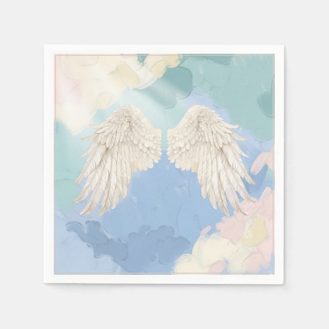 Cloud Nine Angel Wings Baby Shower         Napkin (Front)