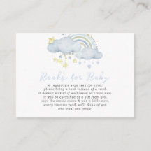 Cloud Nine Baby Boy Baby Shower Book Request Enc