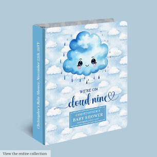 Cloud Nine Baby Boy Binder Personalized Baby Showe