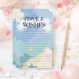 Cloud Nine Baby Shower Advice and Wishes       