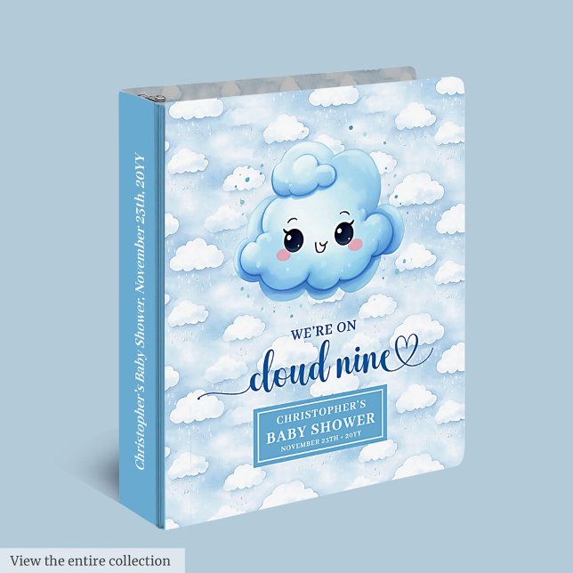 Cloud Nine Baby Shower Binder Elegant Keepsake Gif (Cloud Nine Baby Shower Binder Elegant Keepsake Gift)
