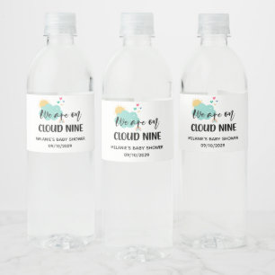 Cloud Nine Baby Shower  Water Bottle Label
