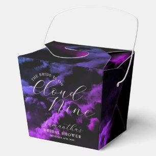 Cloud nine Black Celestial Galaxy Bridal Shower Favor Box