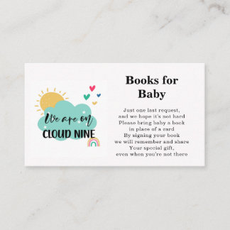 Cloud Nine Books for Baby Shower Card