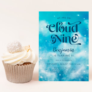 Cloud Nine Boy's 9th Birthday Invitation