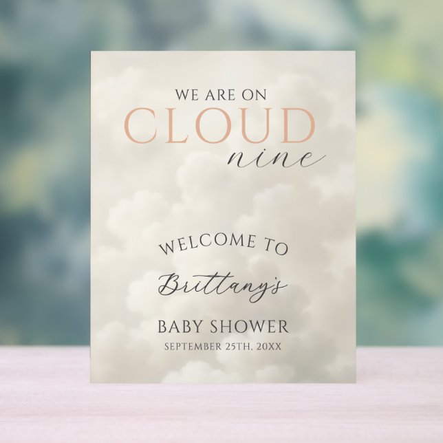 Cloud Nine Clouds Baby Shower Welcome (Neutre)