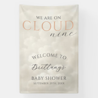 Cloud Nine Clouds Baby Shower Welcome Banner