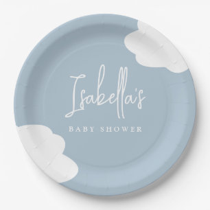 Cloud Nine Gender Neutral Baby Shower Paper Plate