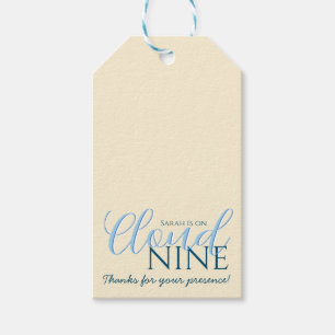 Cloud nine minimal modern bridal shower  gift tags
