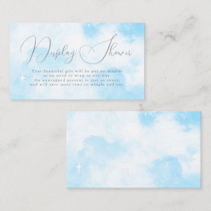 Cloud Nine Pastel Blue Display Bridal Shower Enclosure Card