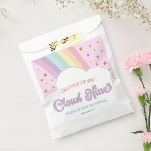 Cloud Nine Rainbow and Stars 9th Birthday Party Favour Bag (Sealed)