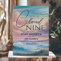 Cloud nine rainbow glitter baby shower