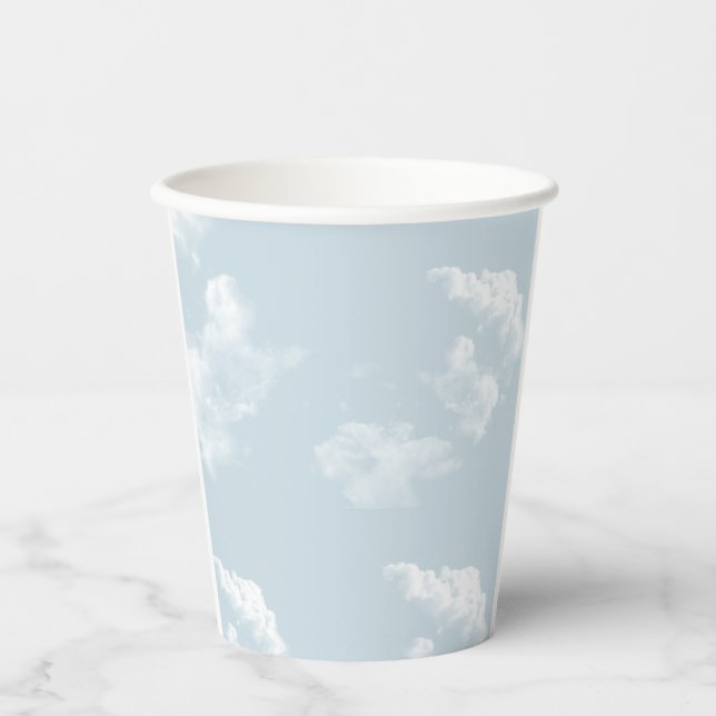 Cloud Nine Sky - Custom Baby Shower Disposable Paper Cups (Front)