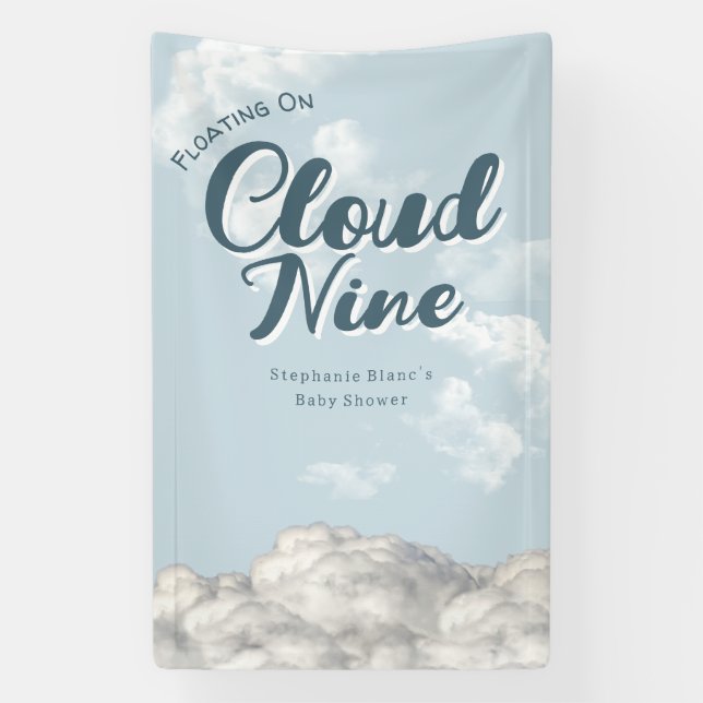 Cloud Nine Sky - Rainbow Baby Shower Photo Wall Banner (Vertical)