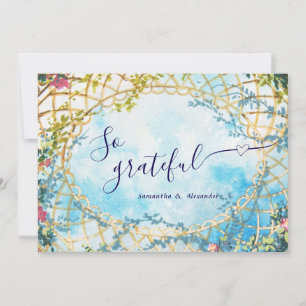 Cloud Nine Whimsical Rococo Revival Bridal Shower Thank You Card